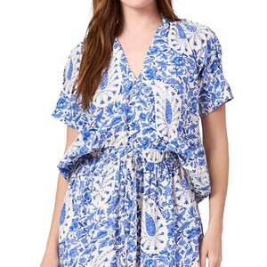 NEW LIVRO merritt top in steel paisley